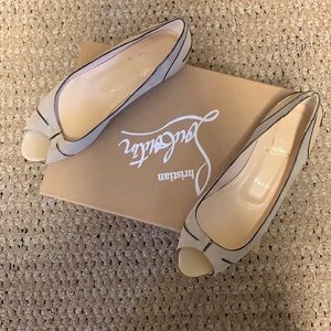 Christian Louboutin pointy-toe mesh flat size 37.5